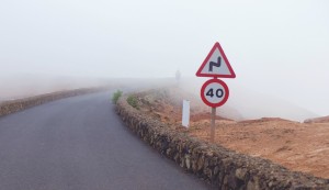40 mph road sign