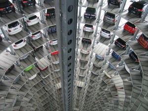 futuristic car park