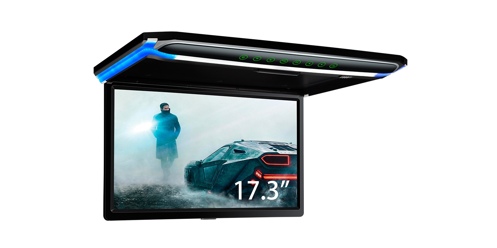 XTRONS 15.6 Inch Ultra-Thin FHD Digital TFT Screen 1080P Video Car Overhead Player Roof Mounted Monitor HDMI Port CM156HD 