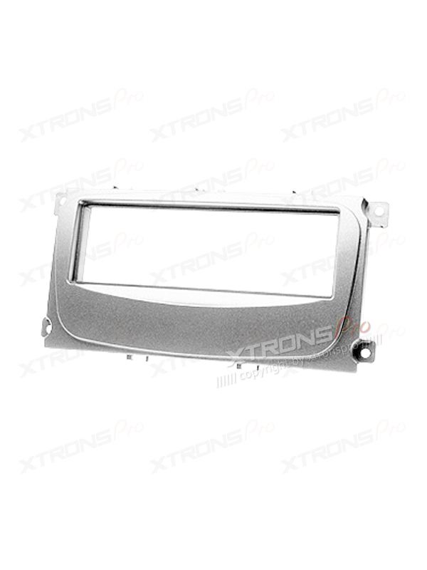 FORD Focus Silver Single Din Fascia Panel Facia Surround Adaptor Plate