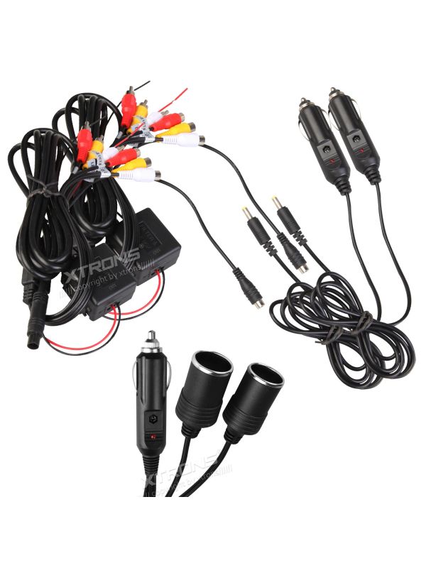 Xtrons CL005 In Car Cigarette Charger for Headrest DVD Players/Monitors