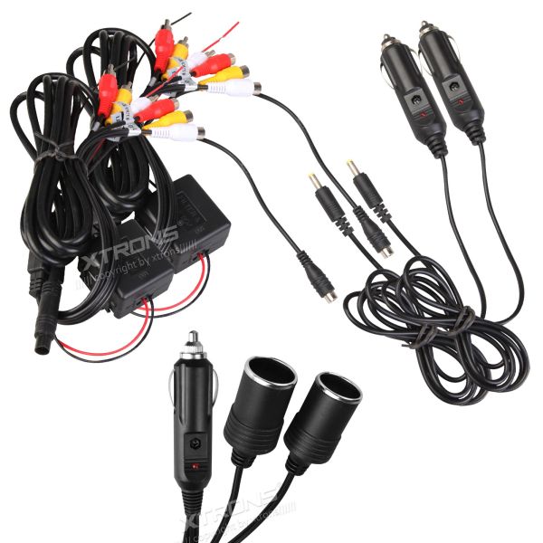 Xtrons CL005 In Car Cigarette Charger for Headrest DVD Players/Monitors