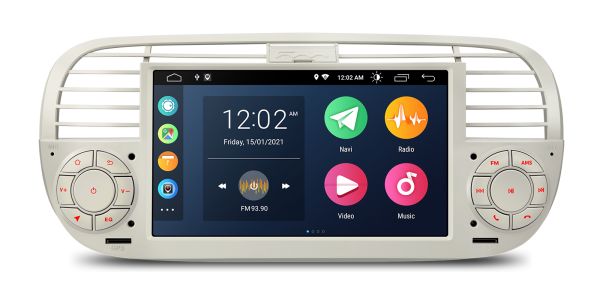 Fiat | 500 | Android 10 | Quad Core | 2GB RAM & 32GB ROM | PSA7050FL_CS