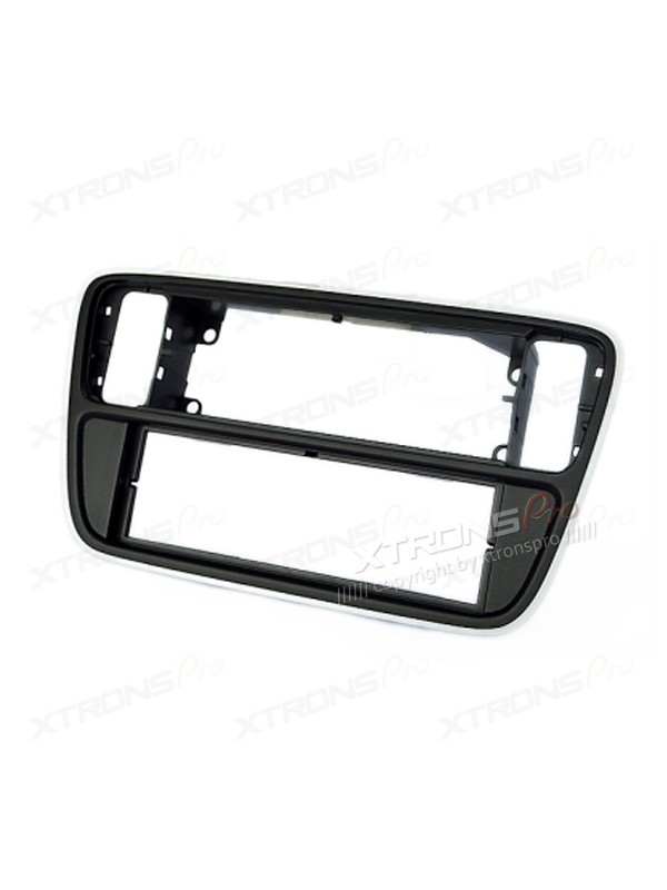 VW, Skoda, Seat Panio Black Single Din Fascia Panel Fascia Surround Adaptor Plate