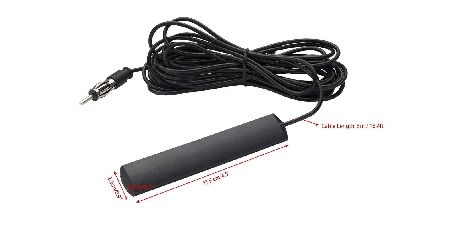 12V Universal Car Stereo FM Radio Antenna Windscreen DIN Aerial