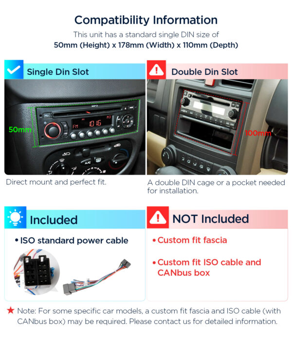 Single DIN | Android / iPhone | Octa Core | 4GB RAM & 64GB ROM | Rotatable QLED Display | Global 4G LTE Solution | DX120L