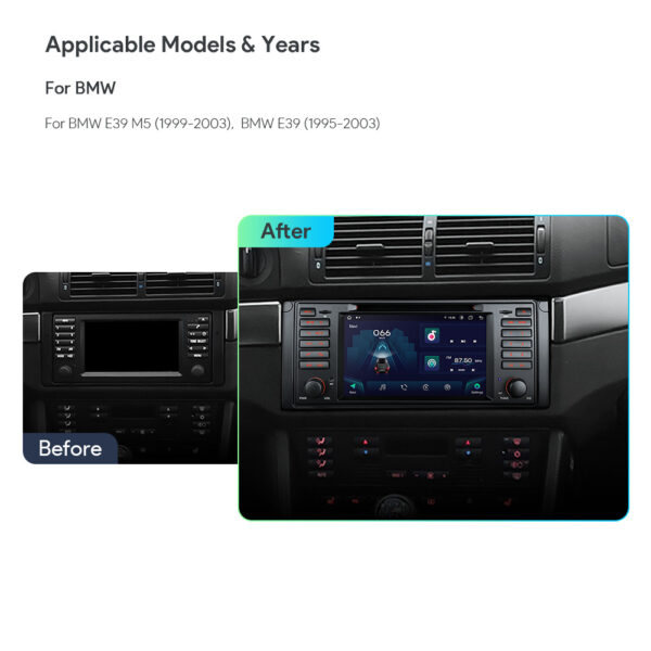 BMW | E39 | Android / iPhone | Octa Core | 4GB RAM & 64GB ROM | Global 4G LTE | IA7239BS