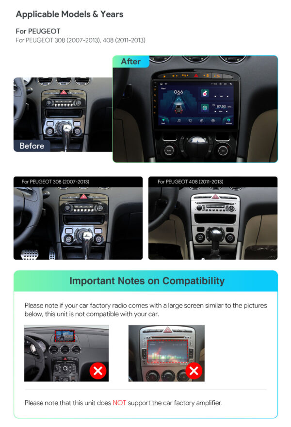 PEUGEOT | Android / iPhone | Octa Core | 4GB RAM & 64GB ROM | Global 4G LTE Solution | IAP92408PS