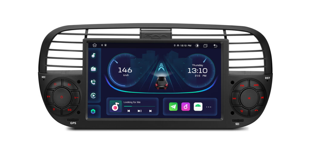 Fiat 500 | Android / iPhone | Octa Core | 2GB DDR4 RAM & 32GB ROM | Automotive-grade Hardware | PE7250FL_B