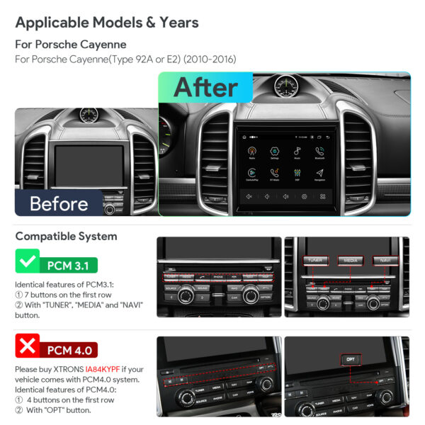 Porsche | Cayenne | Android OS | Octa Core | 4GB RAM & 64GB ROM | Global 4G LTE Solution | IA84KYPT