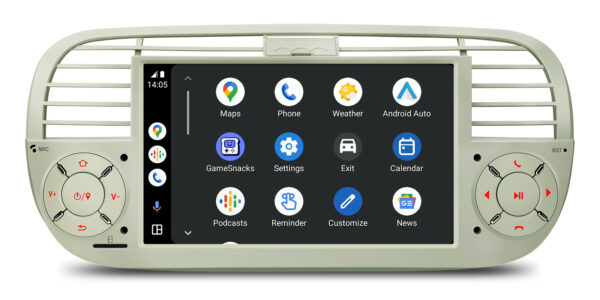 Fiat 500 | Android 14 | Octa Core | 4GB RAM & 64GB ROM | Global 4G LTE Solution | PX7450FCL