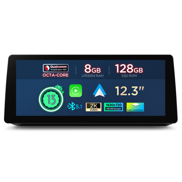 BMW | 5 series | Android OS & OEM System | Qualcomm 680 | Octa Core | 8GB RAM & 128GB ROM | QGB23CCB12E60
