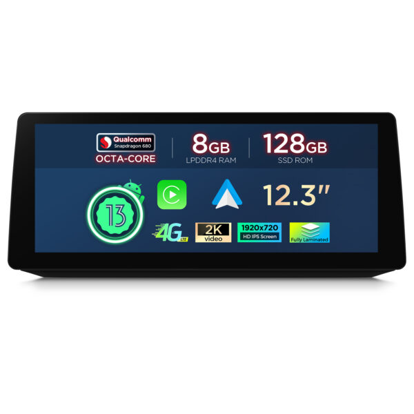 BMW | 5 series | Android OS & OEM System | Qualcomm 680 | Octa Core | 8GB RAM & 128GB ROM | QGB23CIB12E60