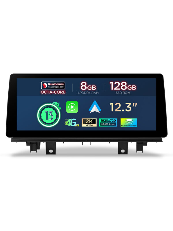 BMW | X1 | Android OS & OEM System | Qualcomm 680 | Octa Core | 8GB RAM & 128GB ROM | QGB23NB12X1N