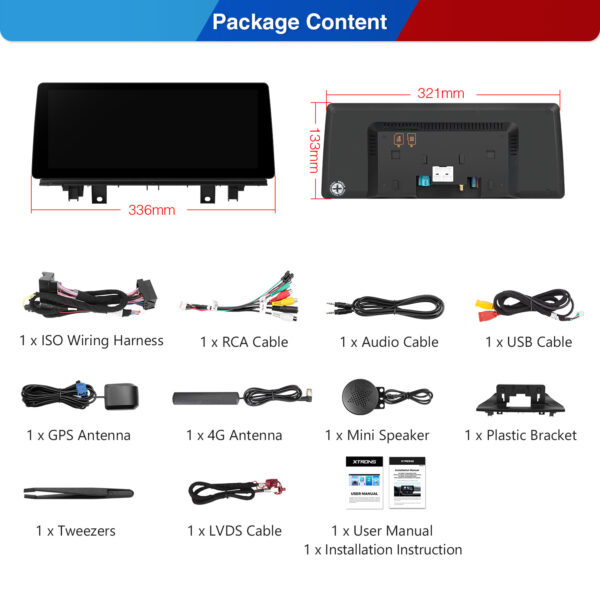 BMW | X1 | Android OS & OEM System | Qualcomm 680 | Octa Core | 8GB RAM & 128GB ROM | QGB23NB12X1N