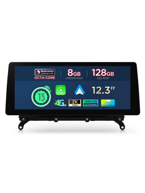 BMW | X3 | Android OS & OEM System | Qualcomm 680 | Octa Core | 8GB RAM & 128GB ROM | QGB23NB12X3