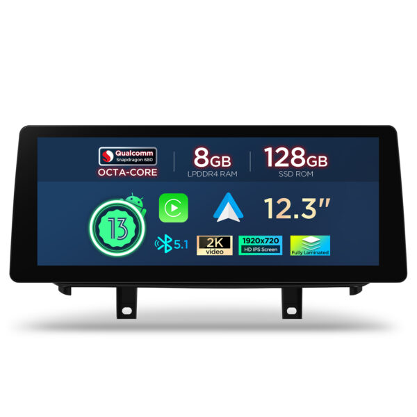 BMW | X5 X6 | Android OS & OEM System | Qualcomm 680 | Octa Core | 8GB RAM & 128GB ROM | QGB23NB12X5N