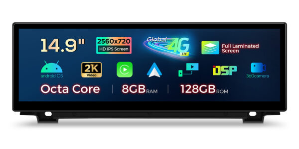 BMW | 5 Series | Android OS & OEM system | Octa-core | 8GB RAM & 128GB ROM | Global 4G LTE | QLBH44FVCI