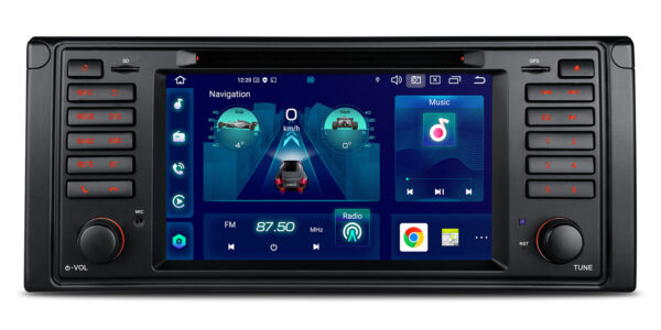 BMW  | E39 | Android 14 | Octa Core | 4GB RAM & 64GB ROM | Global 4G LTE Solution | PX7439BG